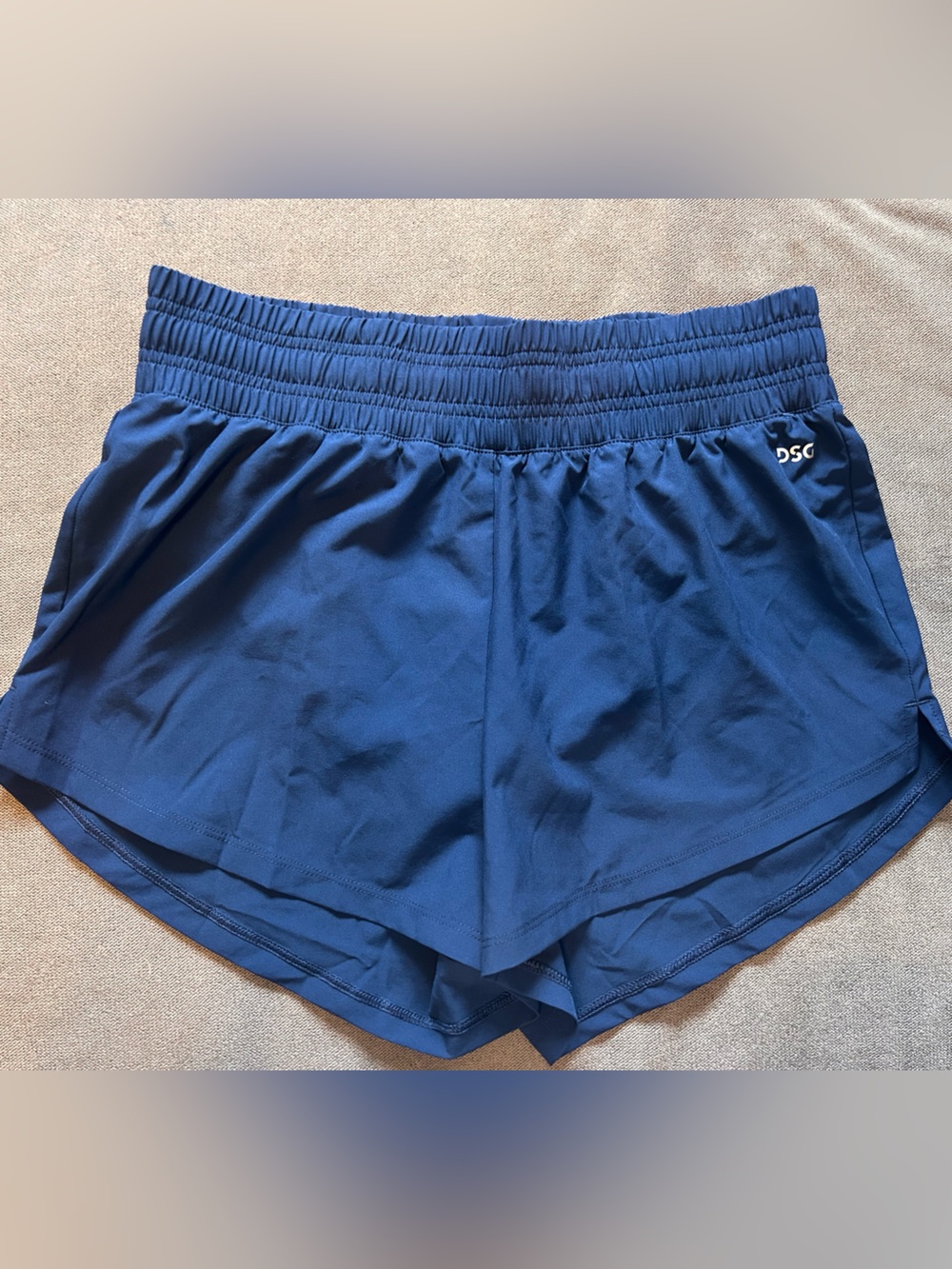 DSG Women’s High Rise Blue Athletic Shorts with Elastic Waistband